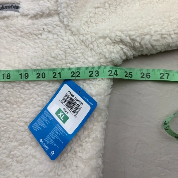 Columbia Cream Sherpa long fleece Jacket NEW size XL - Picture 4 of 5